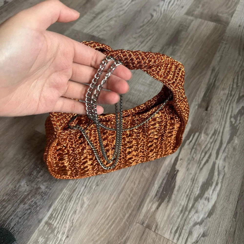 ZARA BRAIDED RHINESTONE WOVEN MINI BAG - BRAND NEW WITH TAG